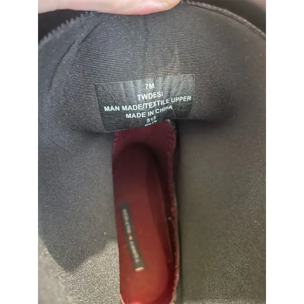 Tommy Hilfiger Women's Black Rain Boots Size 7 with Red Soles - Picture 4 of 5